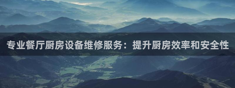 尊龙凯时网娱乐官网：专业餐厅厨房设备维修服务：提升厨房效率和
