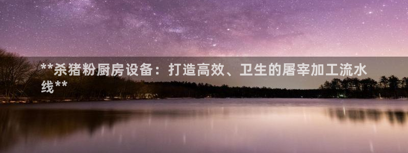 尊龙凯时官网网址：**杀猪粉厨房设备：打造高效、卫生的屠宰加
