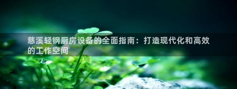 尊龙凯时泰安：慈溪轻钢厨房设备的全面指南：打造现代化和高效
