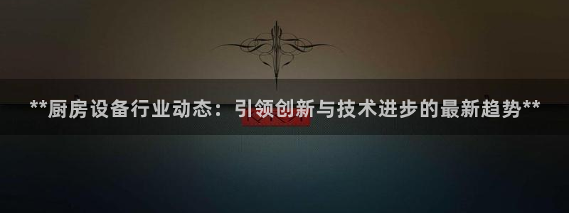 尊龙网平台：**厨房设备行业动态：引领创新与技术进步的最新趋
