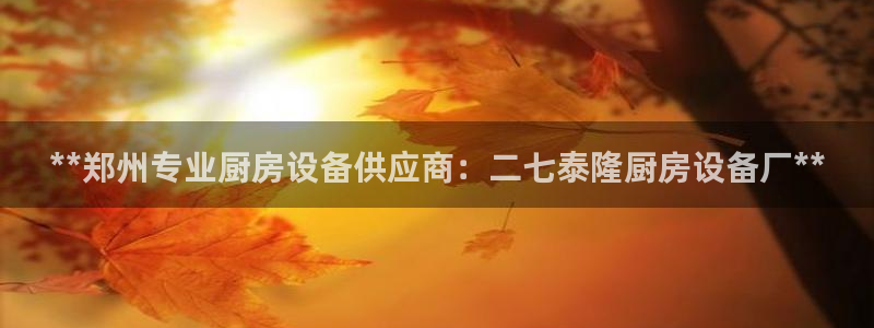尊龙d88现金旧版本：**郑州专业厨房设备供应商：二七泰隆厨
