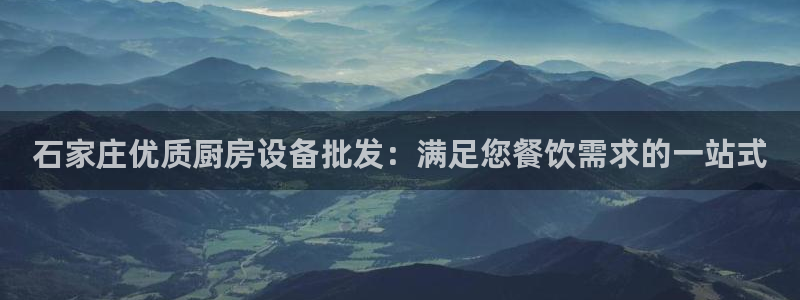 凯时app官网首页：石家庄优质厨房设备批发：满足您餐饮需求的