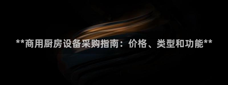 尊龙凯时人生就是搏平台：**商用厨房设备采购指南：价格、类型