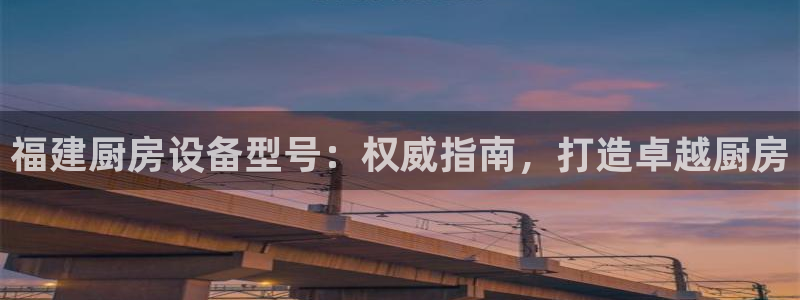 尊龙凯时是直营吗：福建厨房设备型号：权威指南，打造卓越厨房